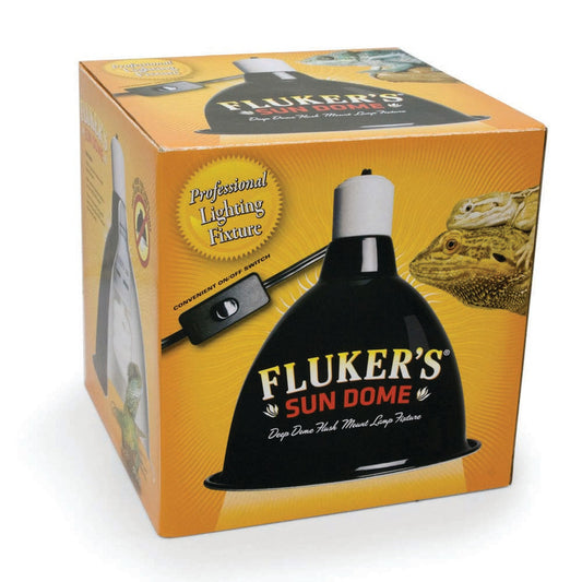 Fluker's Sun Dome Reptile Lamp Black, 8.5 in