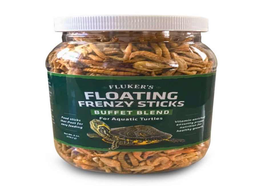 Fluker's Buffet Blend Aquatic Turtles Floating Frenzy Sticks Freeze Dried Food